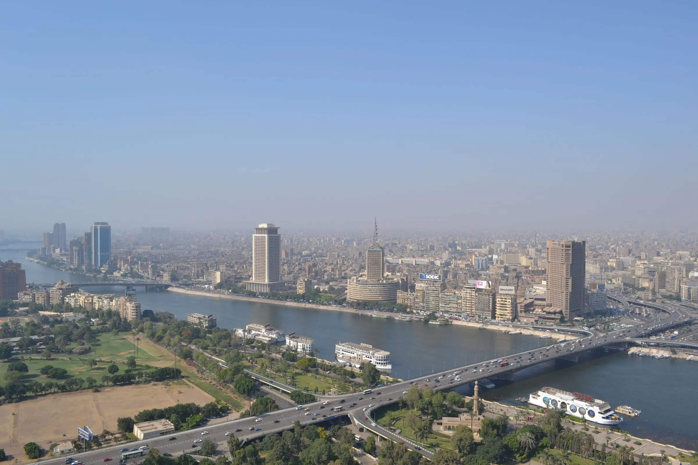 Cairo and the Nile in daylight